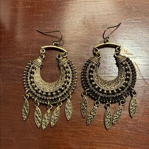 Antique Gold Dangle Earrings